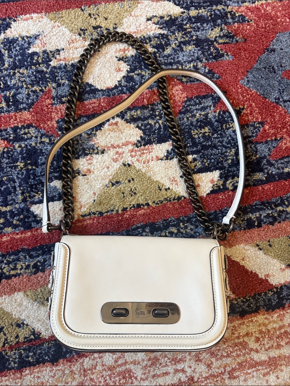 White Coach  Chain Shoulder Bag